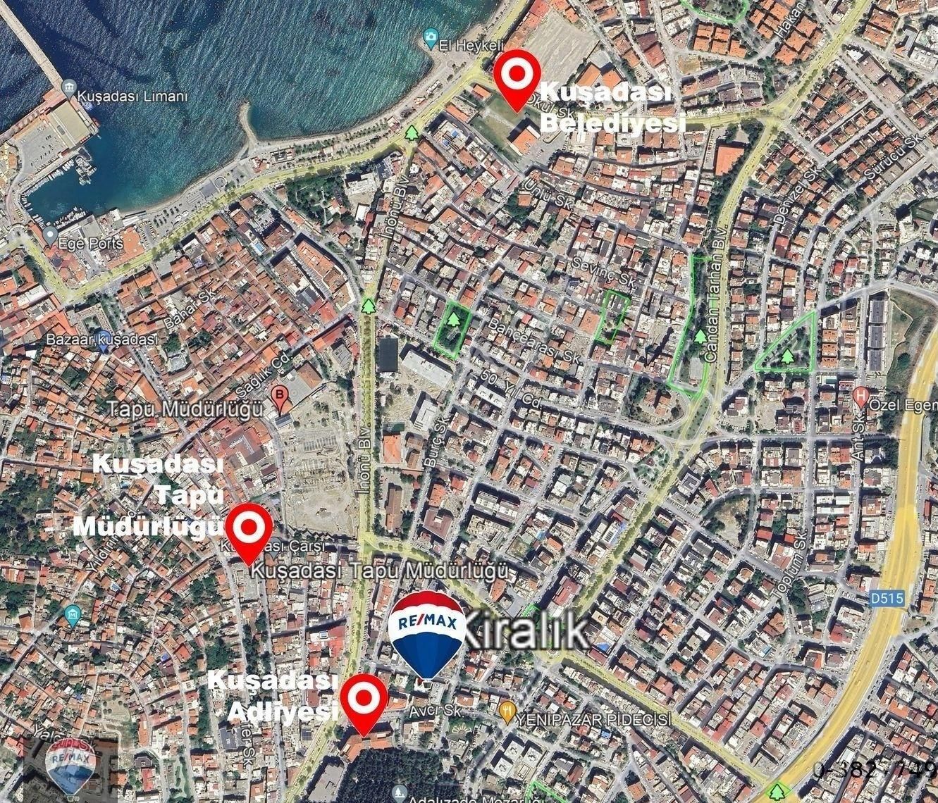 Kuşadası Cumhuriyet Kiralık Daire KUŞADASI ADLİYE YANINDA 3+1 KİRALIK İŞ YERİ OFİS