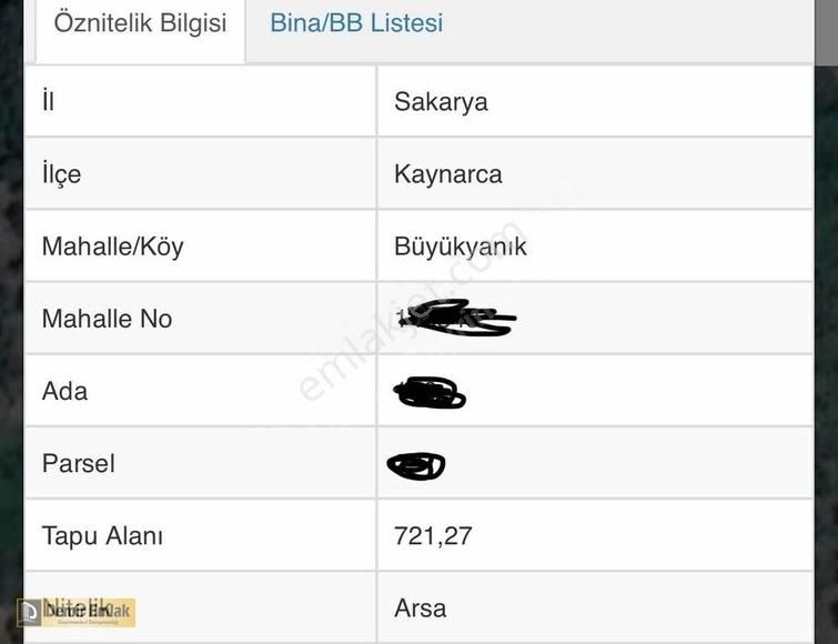 Kaynarca Büyükyanık Satılık Tarla Fırsat ! Sakarya Kaynarca Büyükyanık 720m2 Arsa