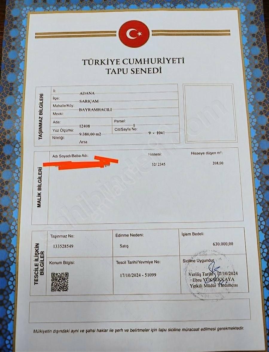 Sarıçam Bayramhacılıda Villa İmarlı Satılık Arsa - Görsel 3