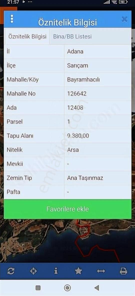 Sarıçam Bayramhacılıda Villa İmarlı Satılık Arsa - Görsel 2