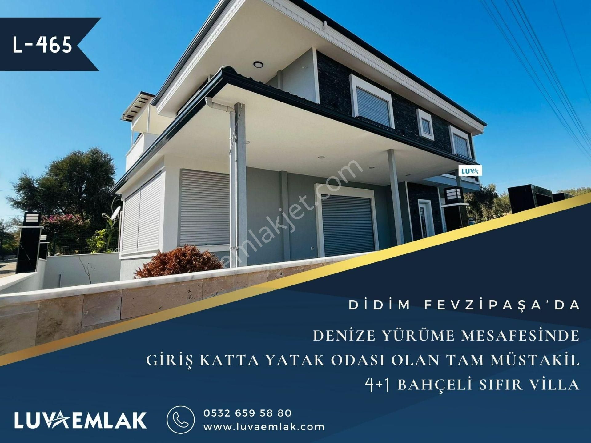 Didim Akbük Satılık Villa  DİDİM FEVZİPAŞA’DA DENİZE 300 METRE TAM MÜSTAKİL 4+1 SIFIR VİLLA