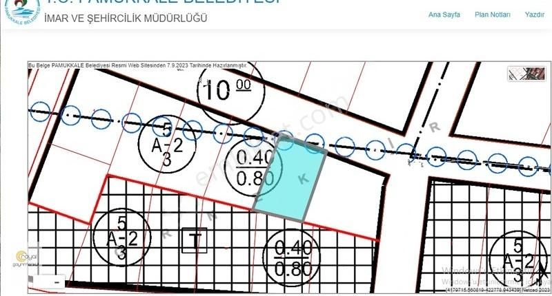 Pamukkale Kayıhan Satılık Konut İmarlı ESKİ YOLUN BİR ALTI FEVZİ ÇAKMAK CADDESİ KAYHAN'DA 2 TANE ARSA