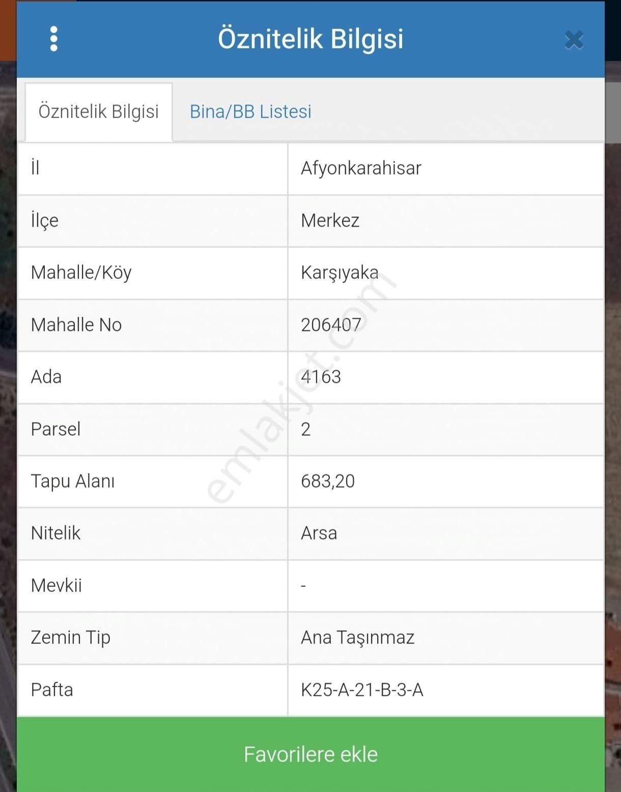 Afyonkarahisar Merkez Karşıyaka Satılık Konut İmarlı KÖKEN EMLAKTAN KARŞIYAKA MAHALLESİ KÖŞE KONUM FIRSAT ARSA 