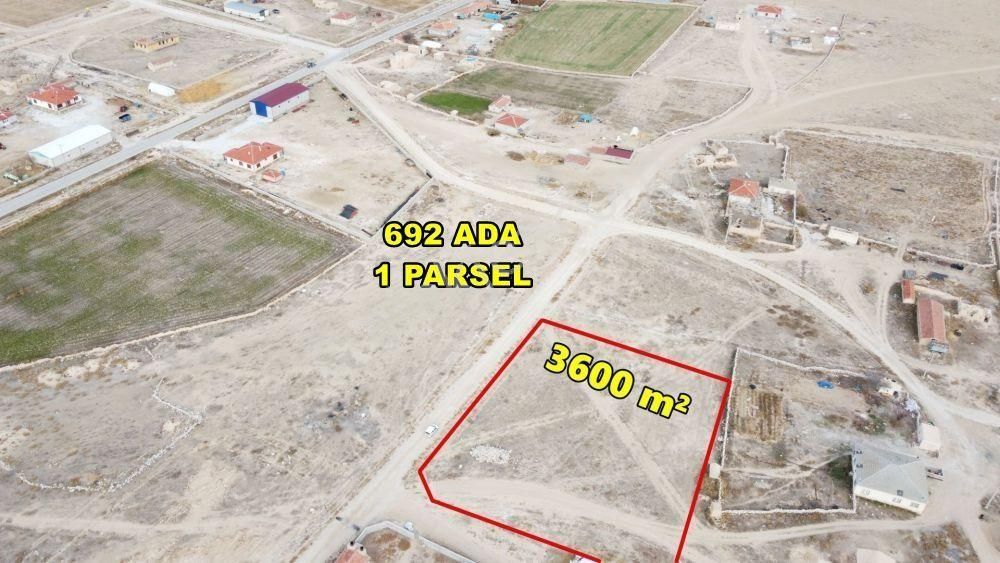 Cihanbeyli Taşpınar Satılık Konut İmarlı  KONYA / CİHANBEYLİ / TAŞPINAR-YENİYAYLA'DA 3.605 M² KÖŞE PARSEL İMARLI ARSA