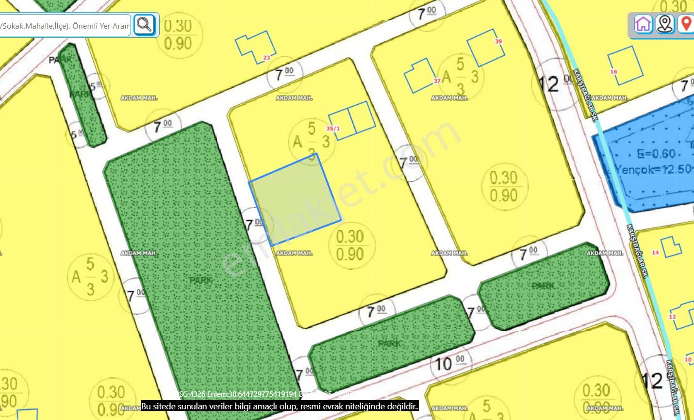 Hacılar Akdam Satılık Villa İmarlı  HACILAR AKDAM DA SATILIK 771 M2 İMARLI TEMİZ VİLLA ARSASI