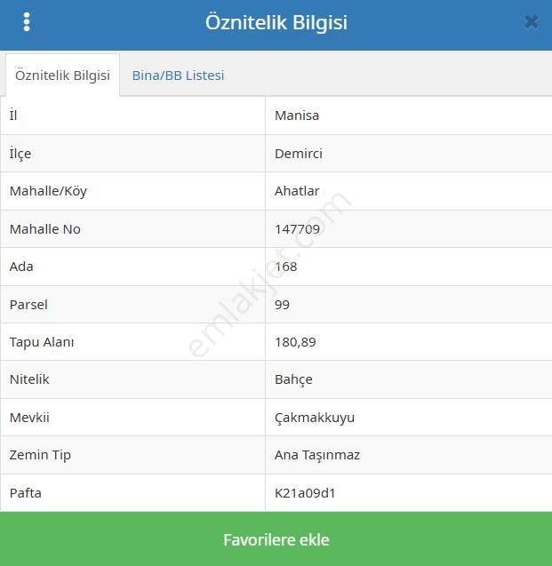 Demirci Ahatlar Satılık Tarla  TELEFON PARASINA ORGANİZE SANAYİ VE 180 m2 KAPLICA BÖLGESİNDE FIRSAT BAHÇE !