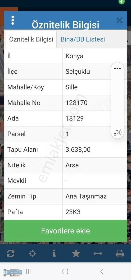 Selçuklu Buhara Satılık Ticari İmarlı BUHARADA SATLIK TİCARİ ARSA 2 KATA İMARLI