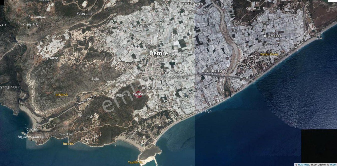 Demre Büyükkum Satılık Tarla Antalya Demre Büyük Kum Da Satılık Hisseli 2100 M2 Tarla