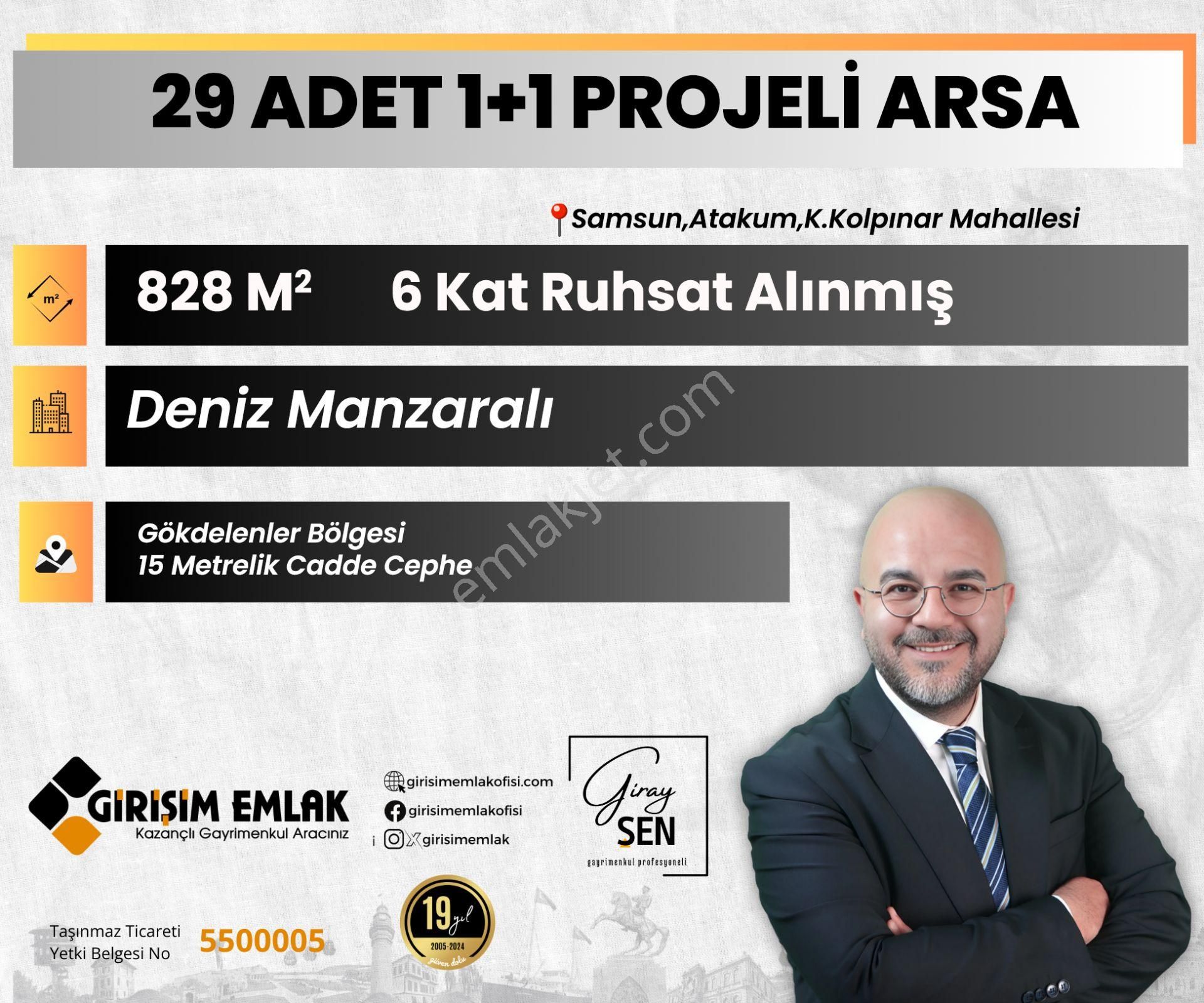 Atakum Küçükkolpınar Satılık Konut İmarlı  NU TERAS YANI 29 DAİRELİK PROJELİ RUHSATLI SATILIK ARSA