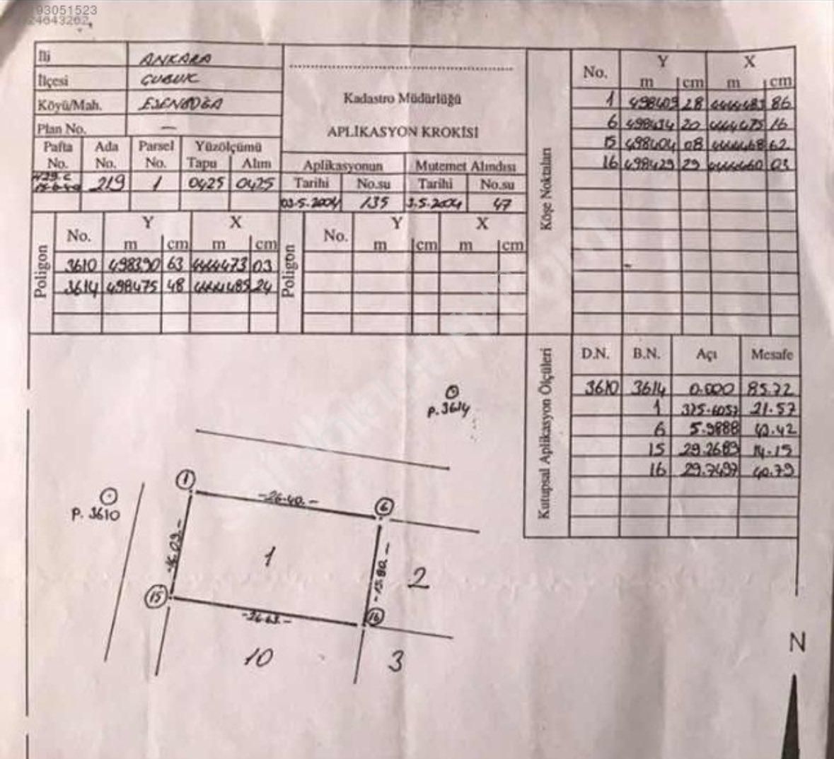 Çubuk Esenboğa Merkez Satılık Konut İmarlı Sahibinden İmarlı Tek Tapu 425 M2 Arsa