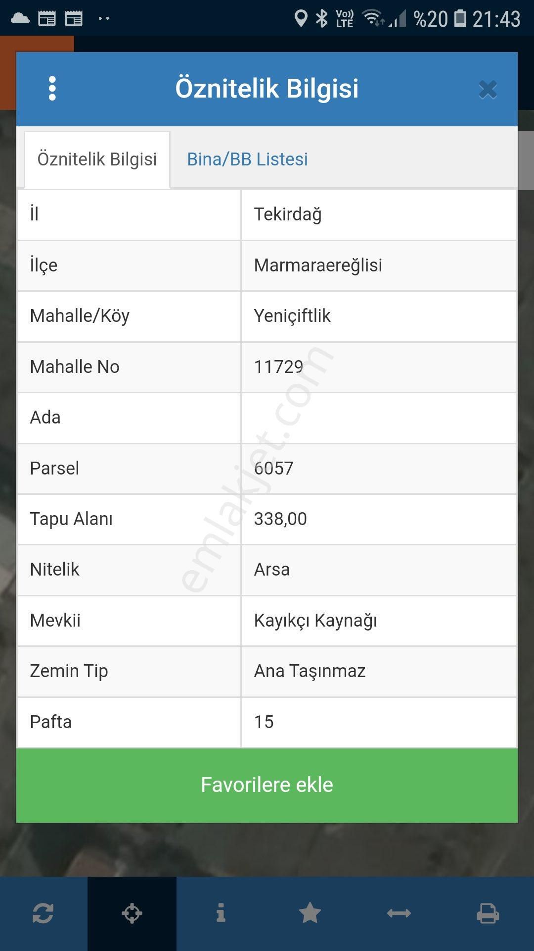 Marmaraereğlisi Yeniçiftlik Satılık Konut İmarlı  TEKİRDAĞ MARMARA EREĞLİSİ Y ÇİFTLİK DE SÜPER KONUMLU SATILIK ARSA