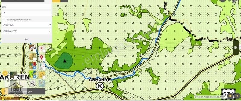 Akören Orhaniye Satılık Tarla Talha Tozduman'dan Akören Orhaniye'de 1216m2 Müstakil Tarla