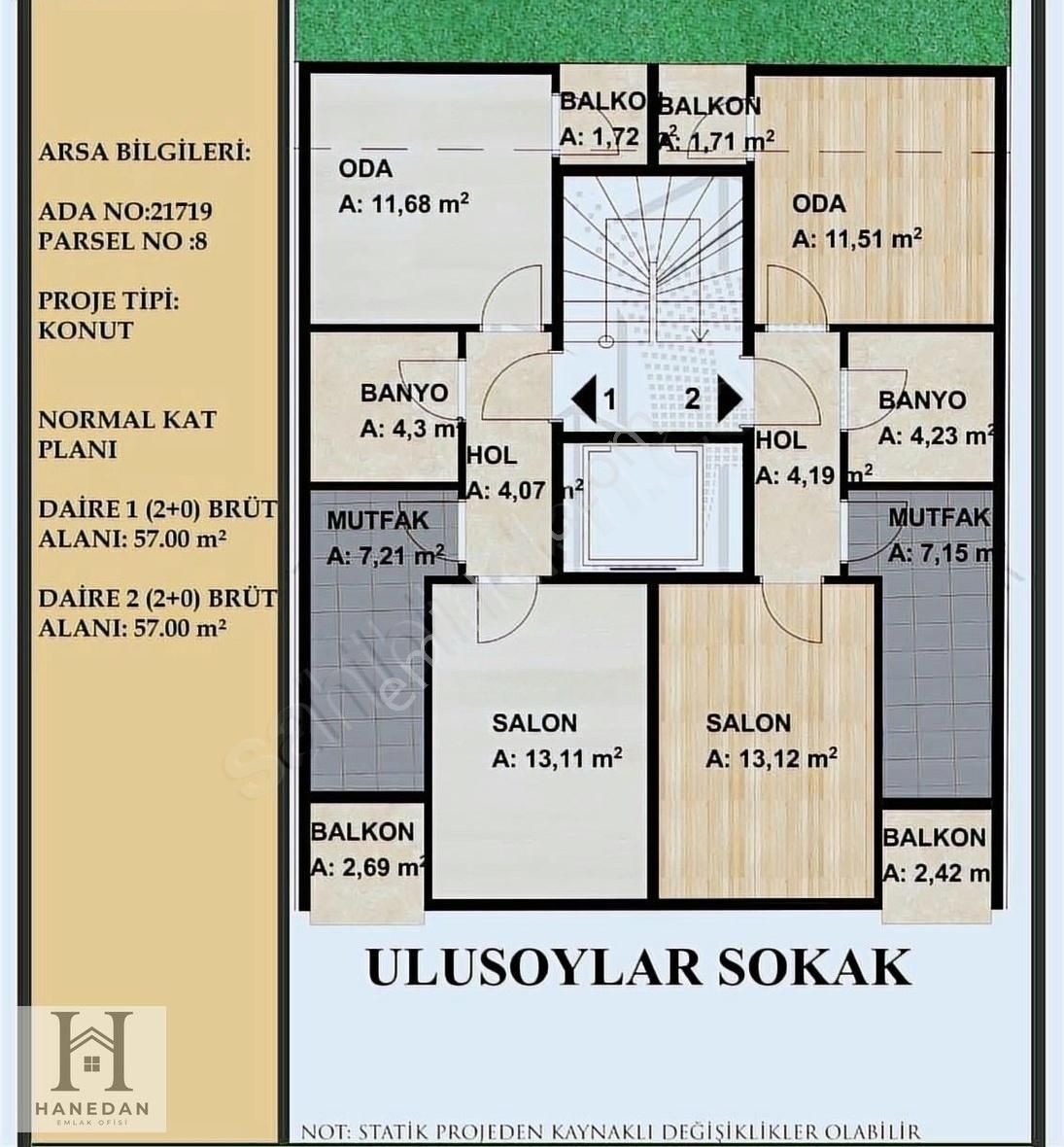 Odunpazarı 71 Evler Satılık Konut İmarlı HANEDAN EMLAK'DAN 71 EVLER MAH.KAFKAS CAD. YAKINI 150MT2 ARSA