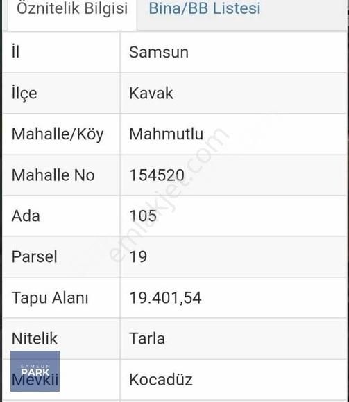 Kavak Mahmutlu Satılık Tarla CB/PARK HÜSEYİN ATAY'DAN KAVAK MAHMUTLU'DA TARLA .!