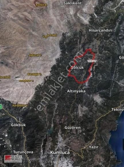 Kumluca Gölcük Satılık Tarla 2400 M2, Kemer 27 Km Üçoluk 3 Km Antalya 35 Km Yol Kenarı Tarla