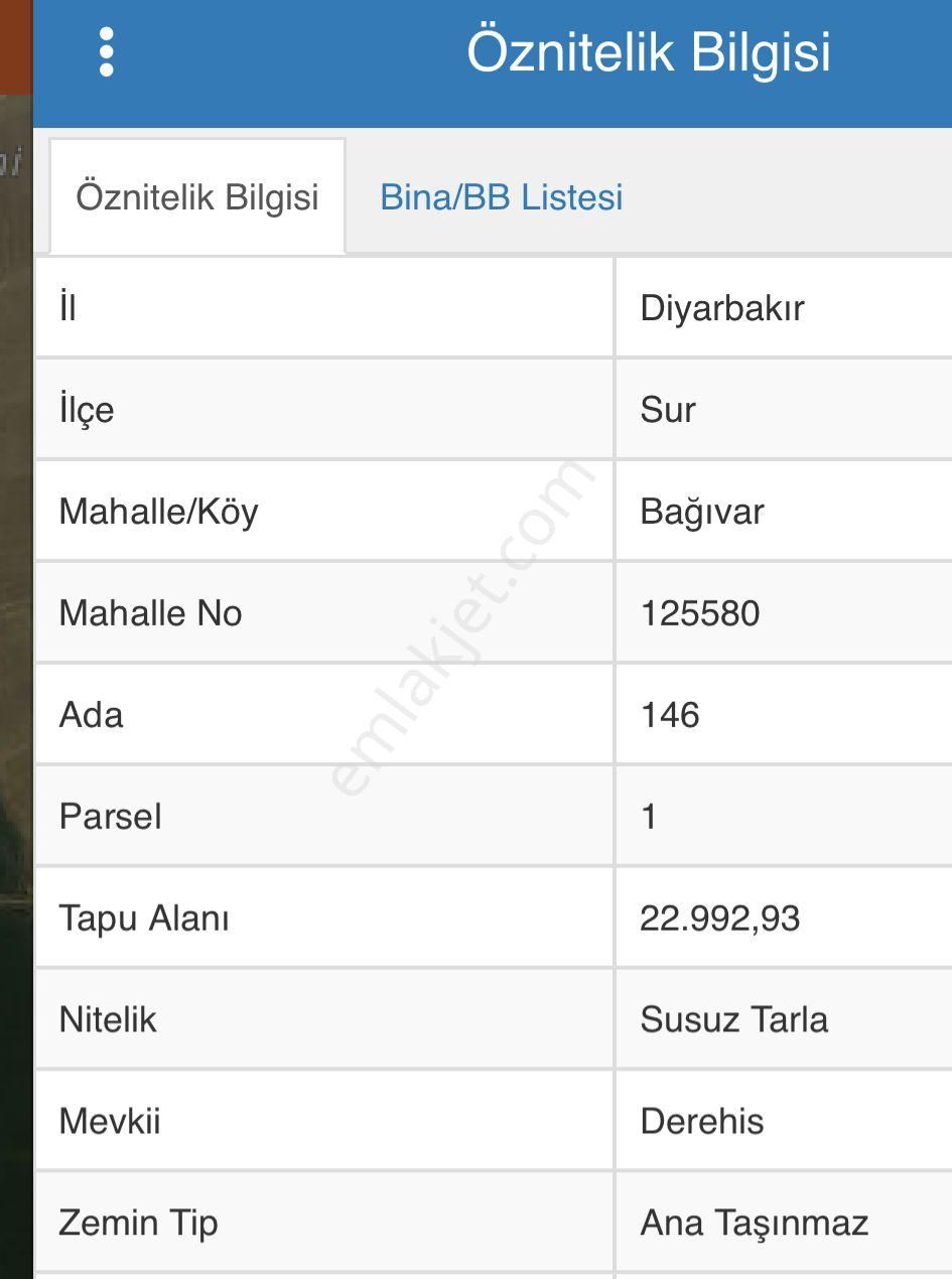 Sur Bağıvar Satılık Tarla  VİVA Gayrimenkul'dan Yatırımlık MÜSTAKİL  23 Dönüm arsa