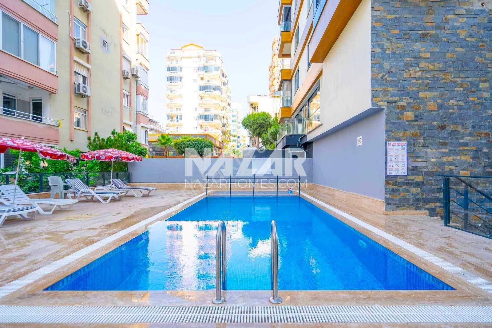 Mahmutlar Satılık Manzaralı Denize Yakın 1+1 Eşyalı Daire - Görsel 12