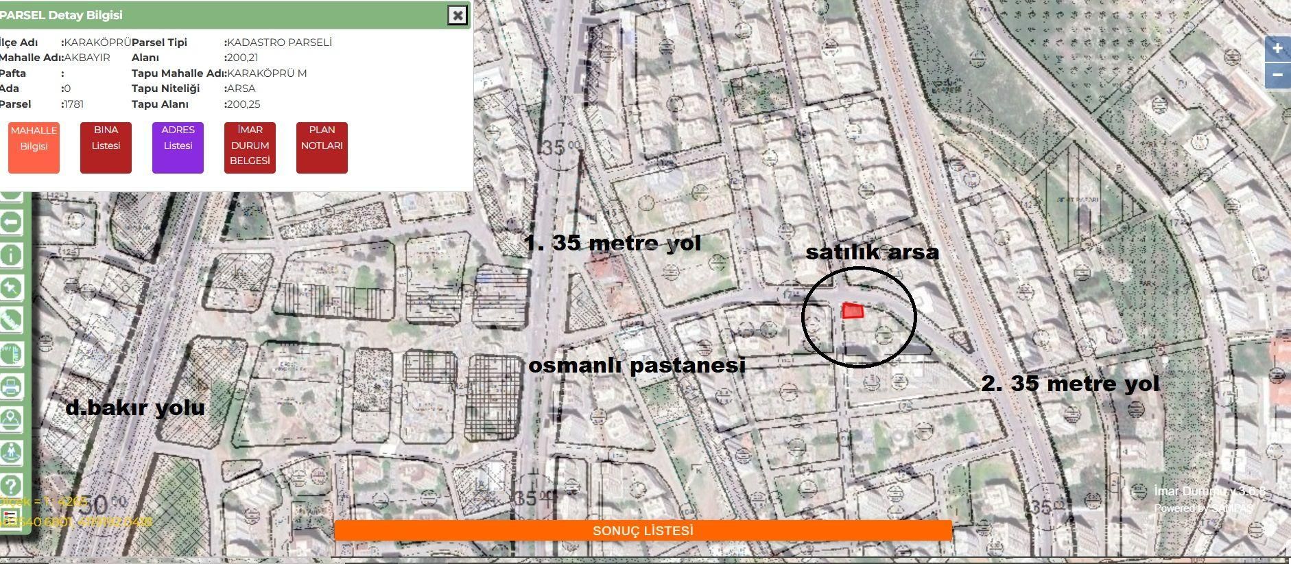 Karaköprü Akbayır Satılık Konut İmarlı Karaköprü Merkezinde Satılık 200 M2 Köşe Başı Arsa