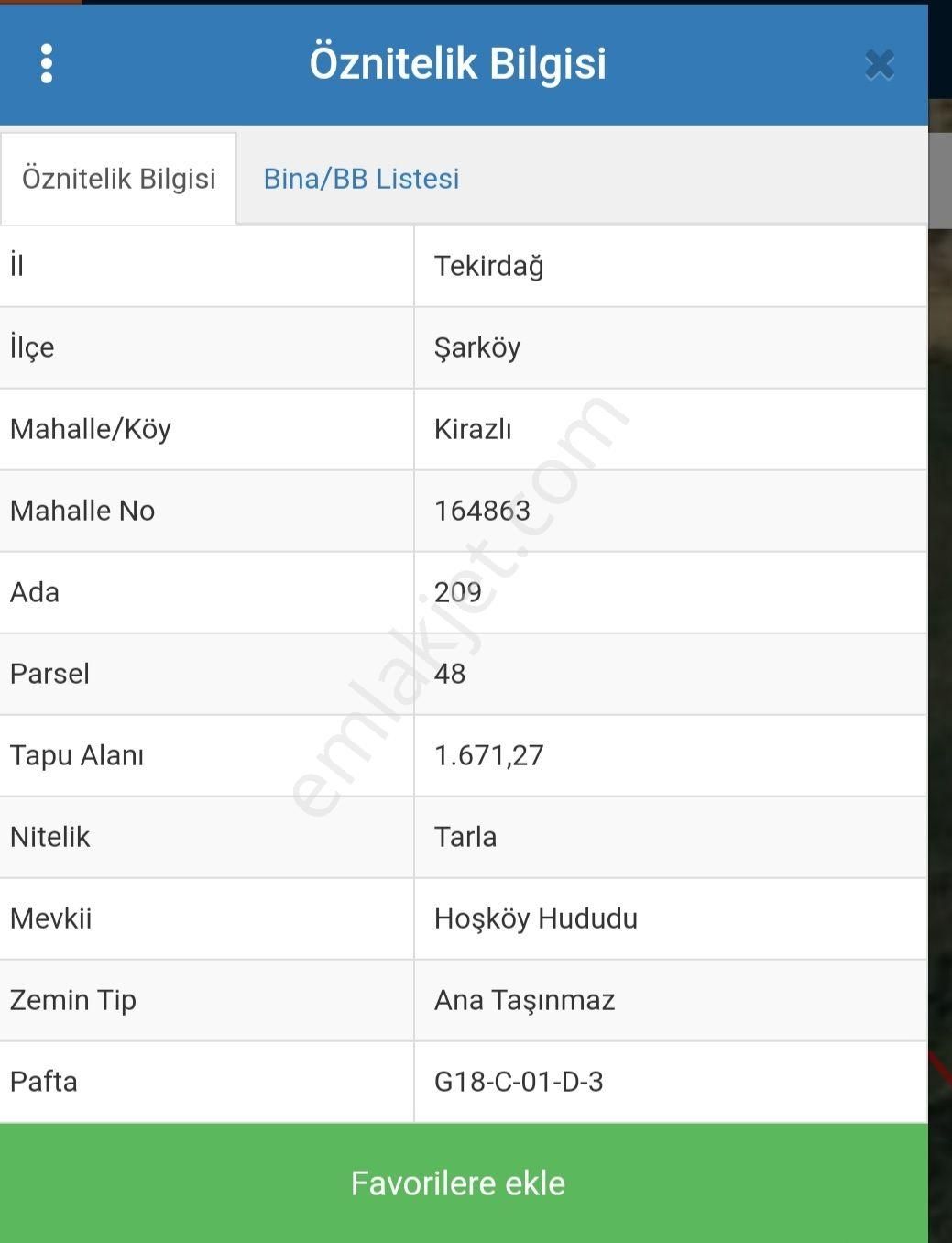 Şarköy Kirazlı Satılık Bağ & Bahçe ADREES GAYRIMENKULDEN ACIL SATILIK