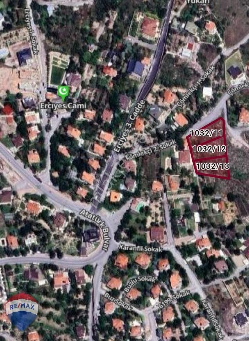 Talas Tablakaya Satılık Villa İmarlı Tablakaya 6 Villalık Kayseri Ve Erciyes Manzaralı 0.40 Parsel