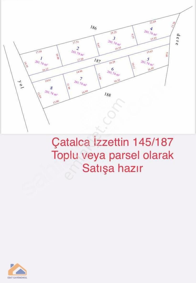 Çatalca İzzettin Satılık Tarla Çatalca İzzettin Mahallesi Satılık Arsa