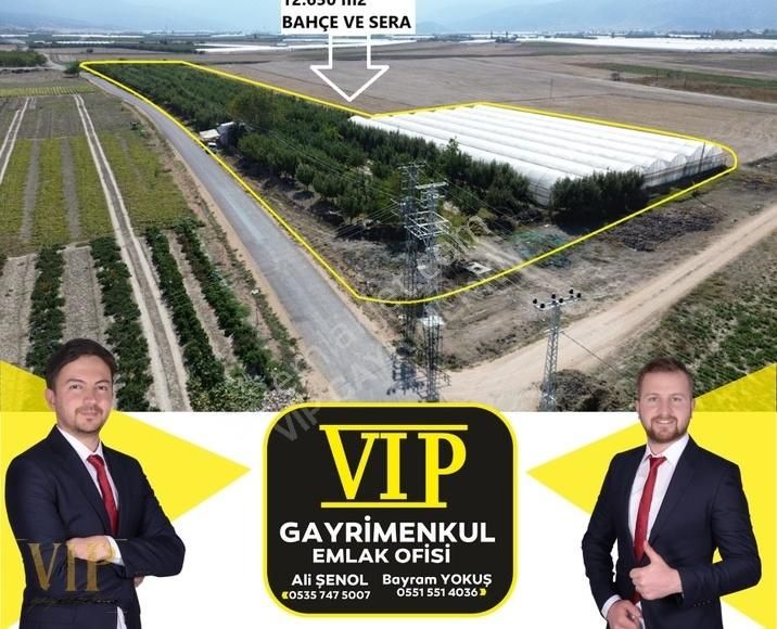 Elmalı Eymir Satılık Bağ & Bahçe VIP GAYRİMENKUL' den Eymir mah. 12.650 m2 EV, BAHÇE VE SERA