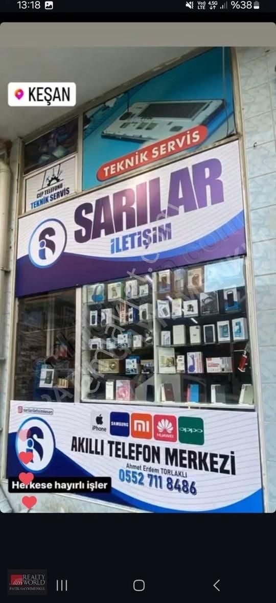 Keşan Yukarı Zaferiye Devren Dükkan & Mağaza KEŞAN'DA DEVREN KİRALIK CEP TELEFONU DÜKKANI