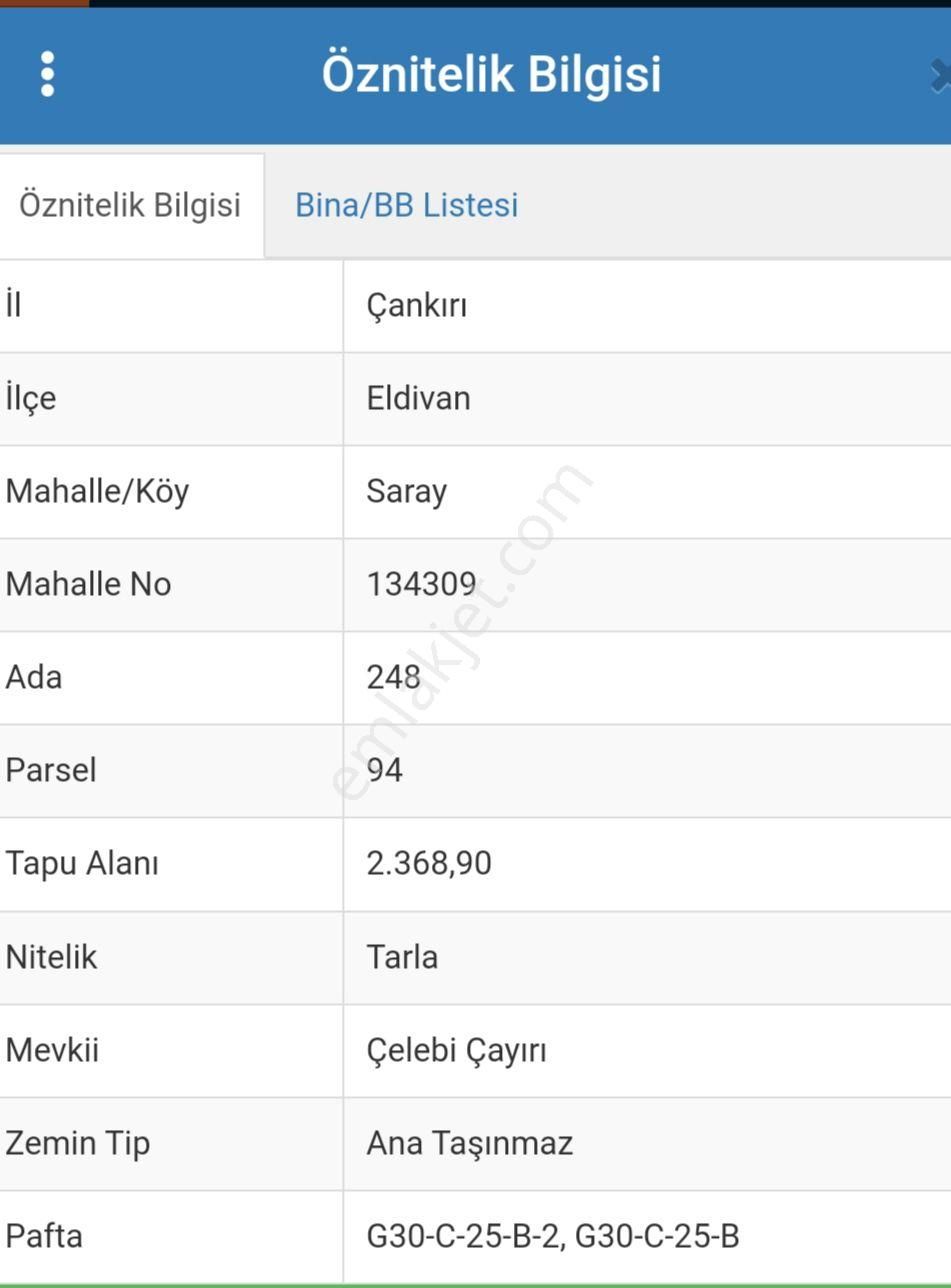 Eldivan Sarayköy Köyü Satılık Bağ & Bahçe Vizyon Emlak'tan Eldivan Seydi Köyü De Satılık Tarla