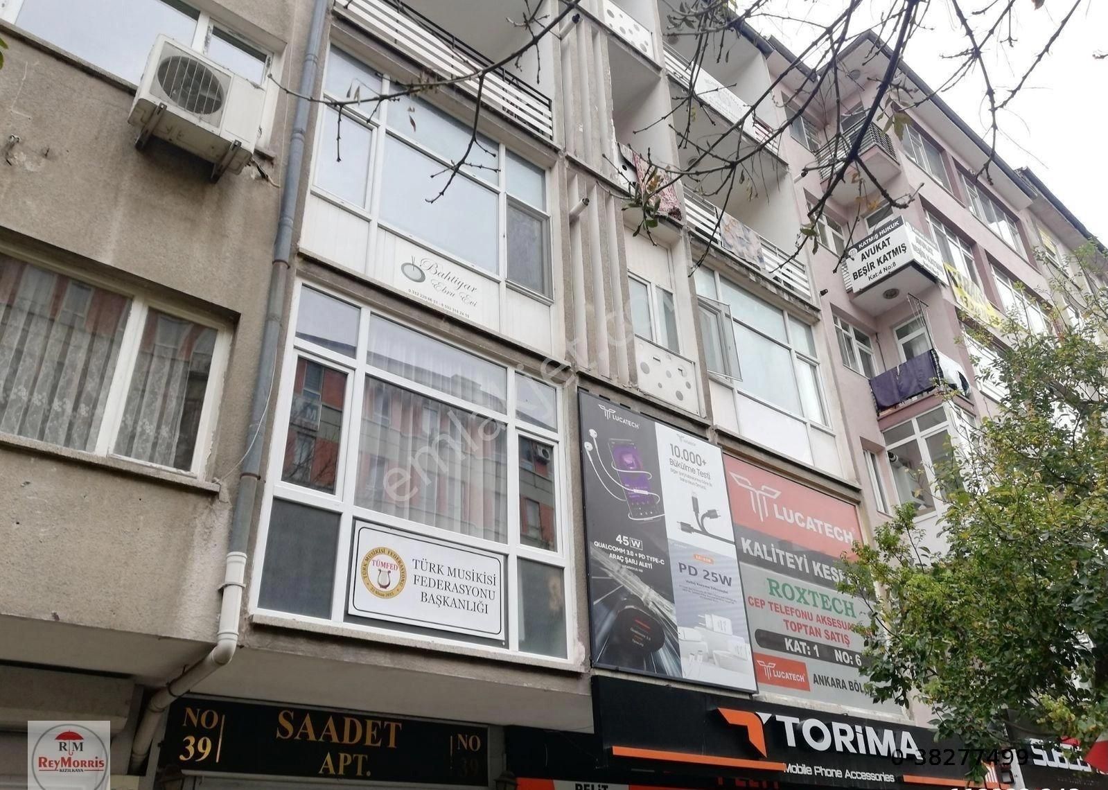 Çankaya Korkutreis Satılık Ofis Sıhhıye Hanımeli Sokak'ta 3+1 Ön Cephe 1. Katta Tabela Değerli 140 M2  Kiracılı  Satılık Büro/Mesken