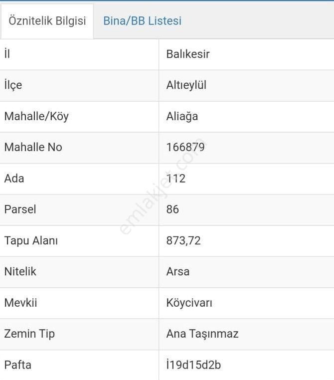 Altıeylül Aliağa Satılık Konut İmarlı  BALIKESİR ALTIEYLÜL ALİAĞA MAHALLESİ 1747M2 SATILIK ARSA