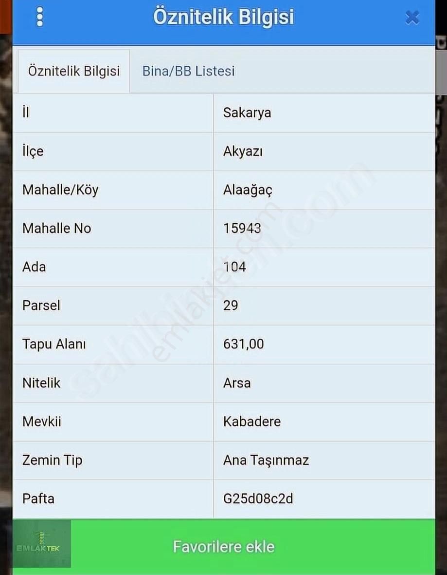 Akyazı Alaağaç Satılık Konut İmarlı Emlaktek Gayrimenkul Üniversite Mevinde Acil Satilik Arsa