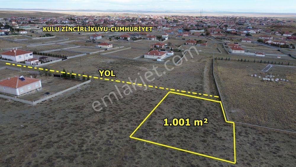 Kulu Zincirlikuyu Satılık Konut İmarlı  KULU ZİNCİRLİKUYU DA 1.001 M2 MÜSTAKİL TAPULU VİLLA ARSASI