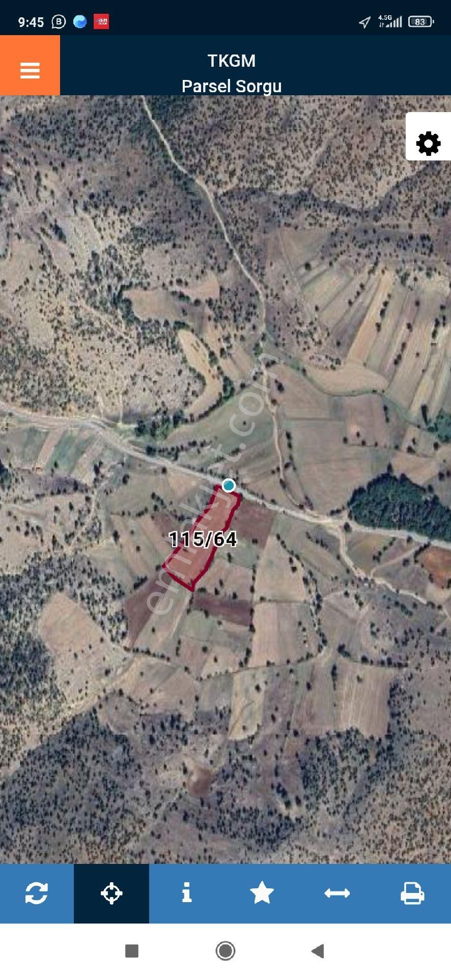Kütahya Tavşanlı Köseler Asfalt Yola Cephe 6246 M2 Arazi.