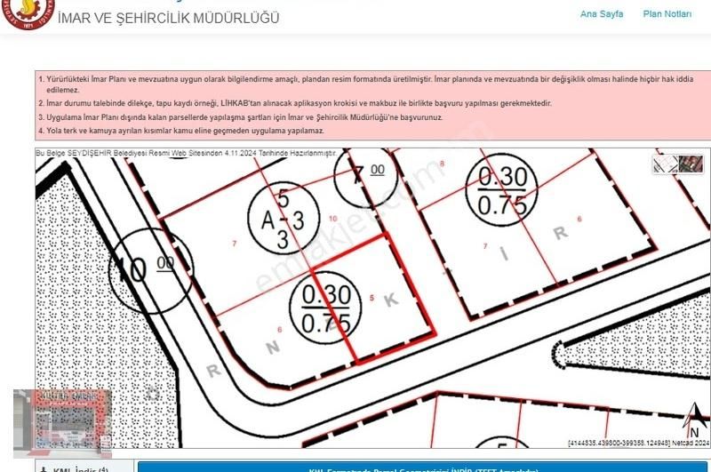 Seydişehir Karakavak Satılık Konut İmarlı 3 KATA İMARLI ARSA