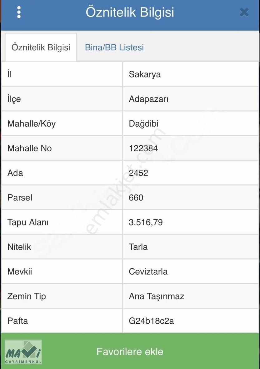 Adapazarı Dağdibi Satılık Tarla Mavi'den Dağdibi'nde Yola Cepheli 7000 M² Satılık Arazi