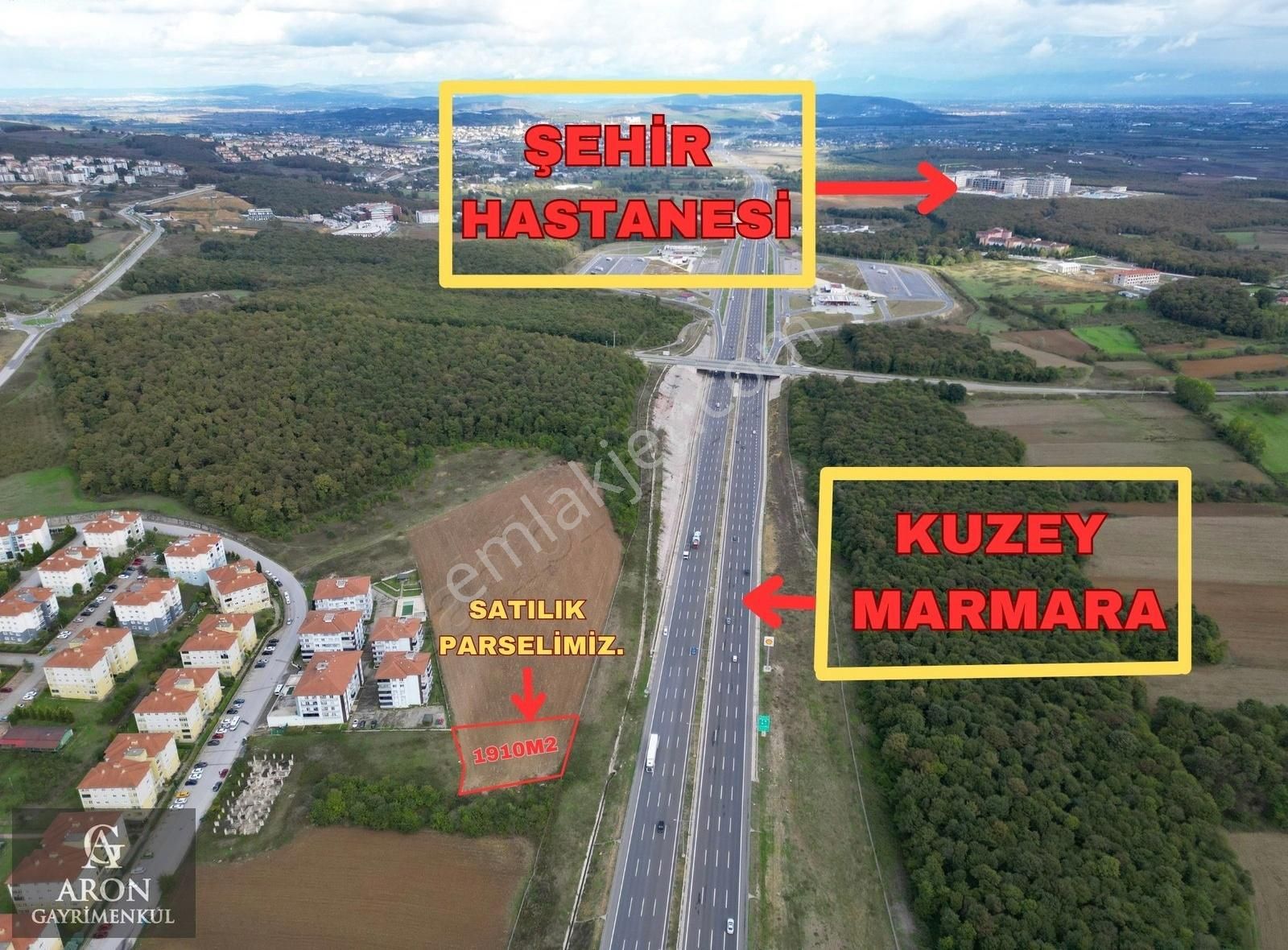 Adapazarı Korucuk Satılık Tarla Fırsat !!korucuk Şehir Hastanesi Karşısı Kuzey Marmara Yolu Dibi