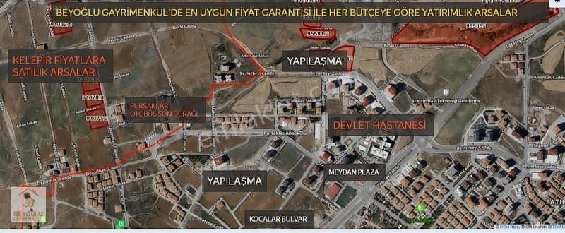 Keçiören Karşıyaka Satılık Konut İmarlı PURSAKLAR DEVLET HASTANESİ YAKININDA MANZARALI YERDE İMARLI ARSA