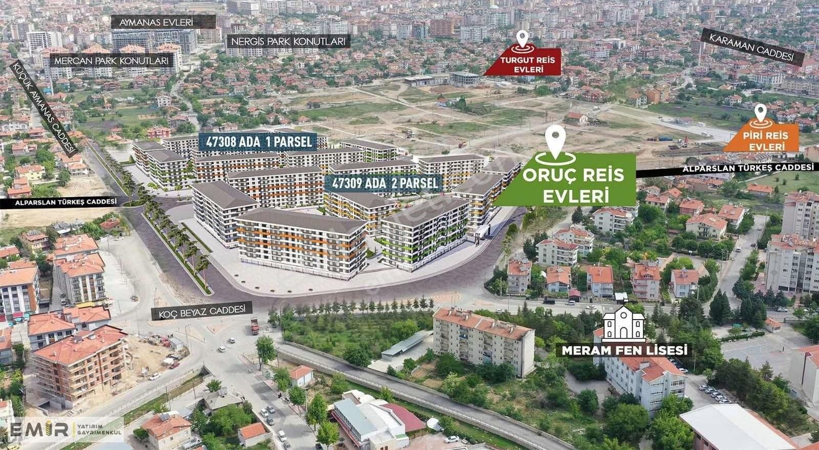 Meram Aymanas Satılık Kooperatif EMİR YATIRIMDAN ORUÇ REİS'DE 3+1 150M2LİK ÇIKMIŞ DOLU HİSSE