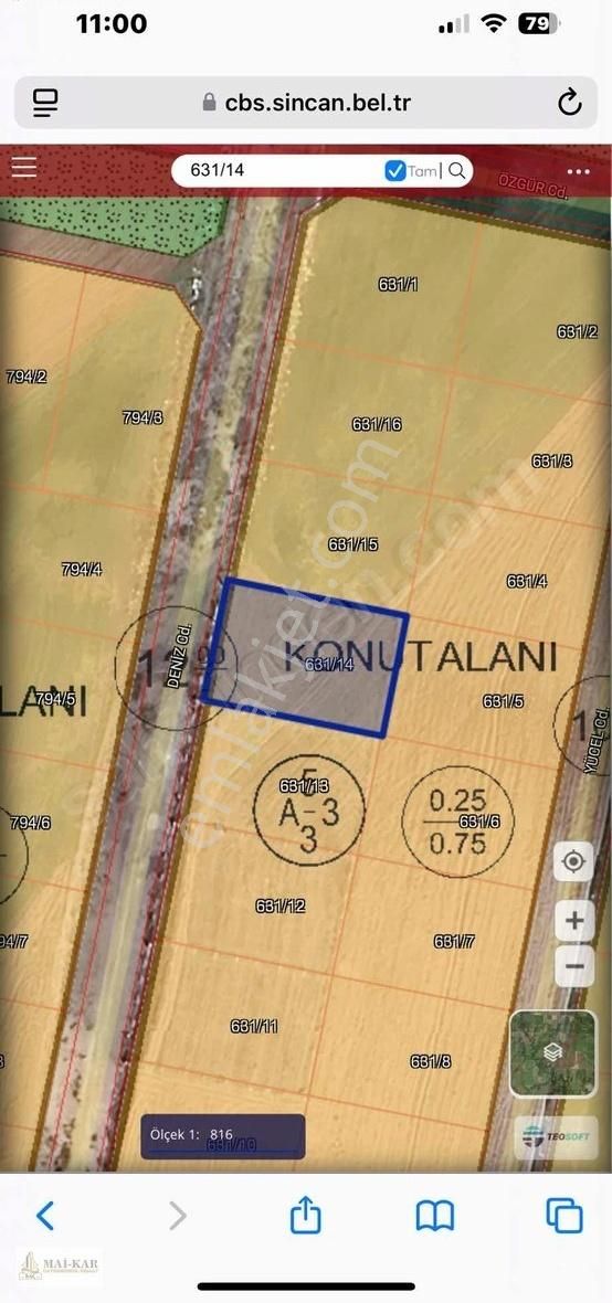 Temelli Hürriyet De Tek Tapu Arsa 600 M2 - Görsel 4