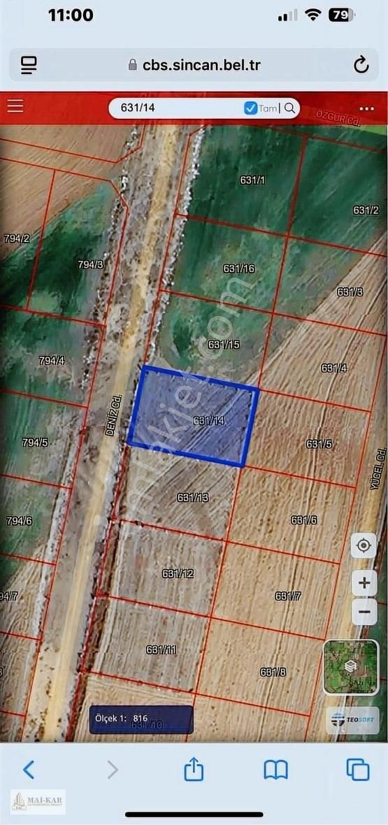 Temelli Hürriyet De Tek Tapu Arsa 600 M2 - Görsel 5