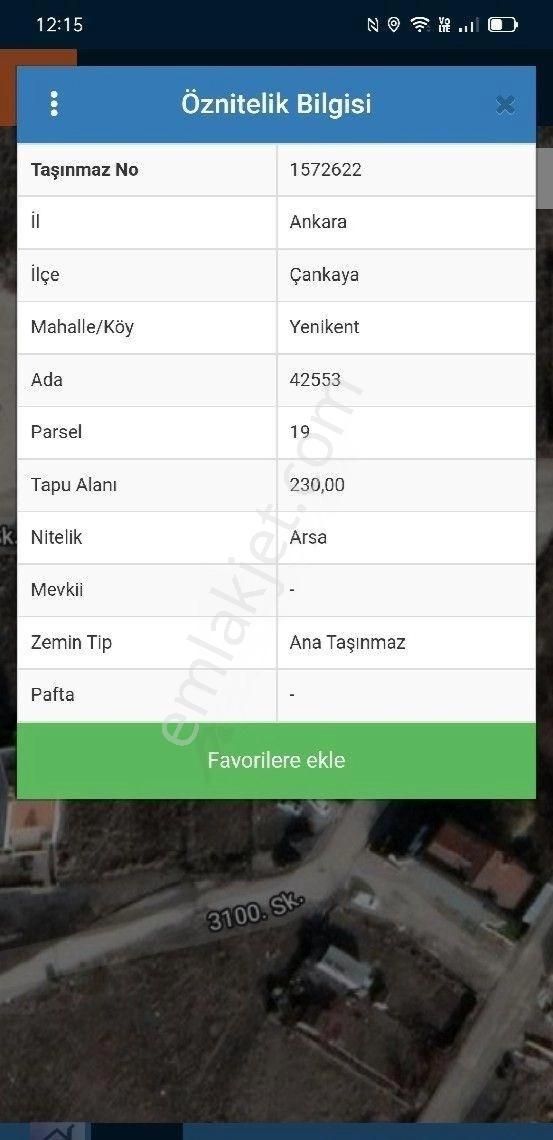 Çankaya Yaşamkent Satılık Konut İmarlı Yaşamkent 3122 Sokak Köşe İkiz Parsel