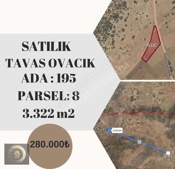 Tavas Ovacık Satılık Tarla TAVAS OVACIKTA SATILIK 3 DÖNÜM YERLEŞİME YAKIN KUPON TARLA