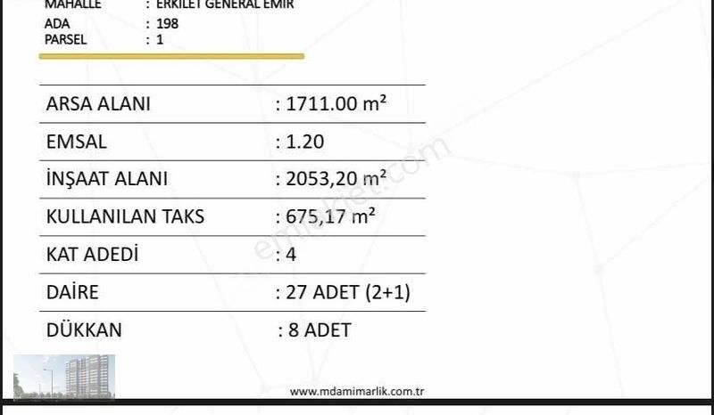 Kocasinan General Emir Satılık Ticari İmarlı ERKİLETTE UYGUN FİYATLI KONUT PARSELİ DÜŞTÜ FIRSAT ARSASI