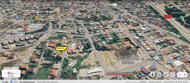 Serik Merkez Satılık Ticari İmarlı ANTALYA SERİK MERKEZ MAH 430m² SATILIK ARSA