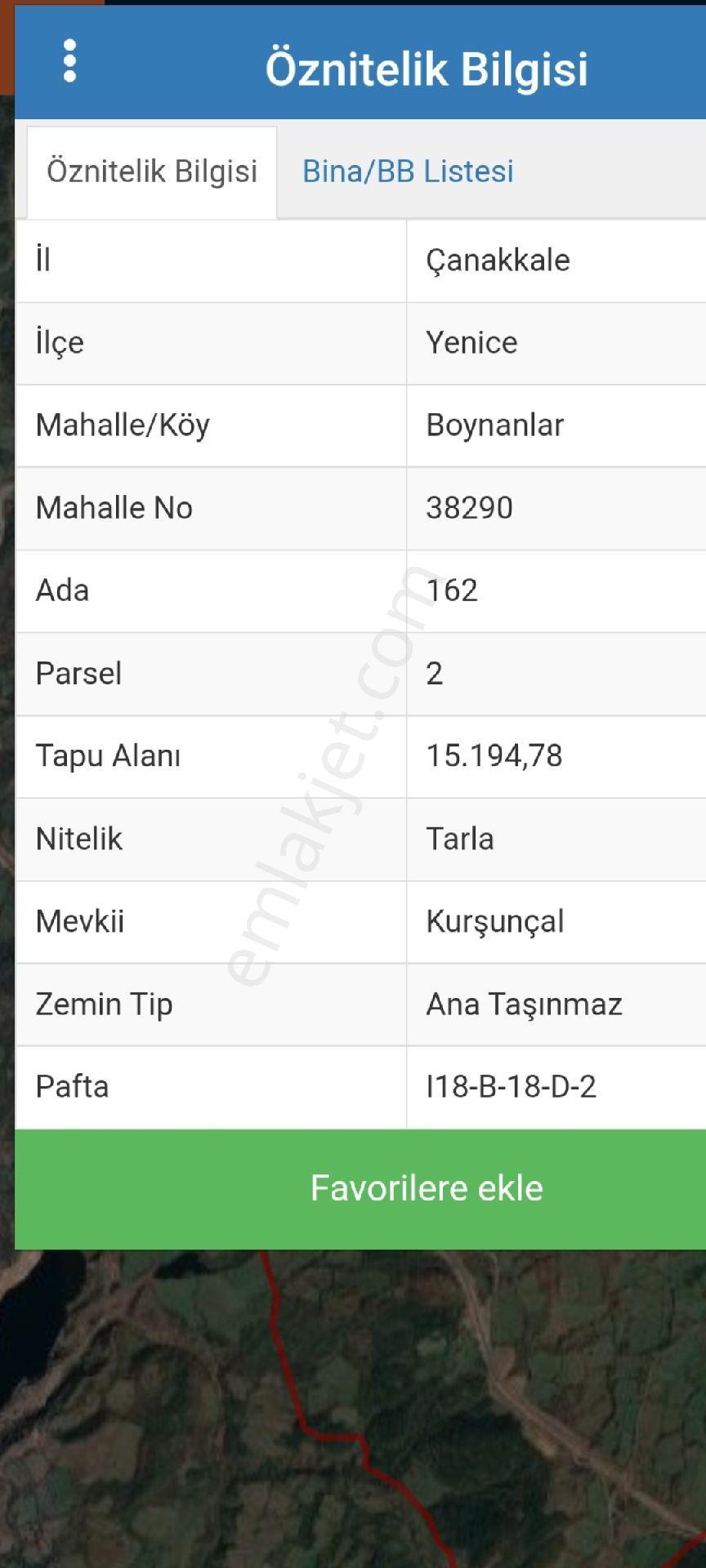 Çanakkale Yenice Boynanlar Köyünde Satılık Tarla - Görsel 11