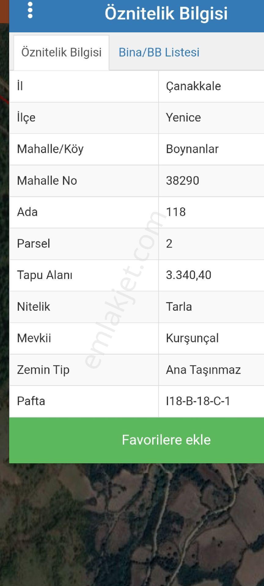 Çanakkale Yenice Boynanlar Köyünde Satılık Tarla - Görsel 11