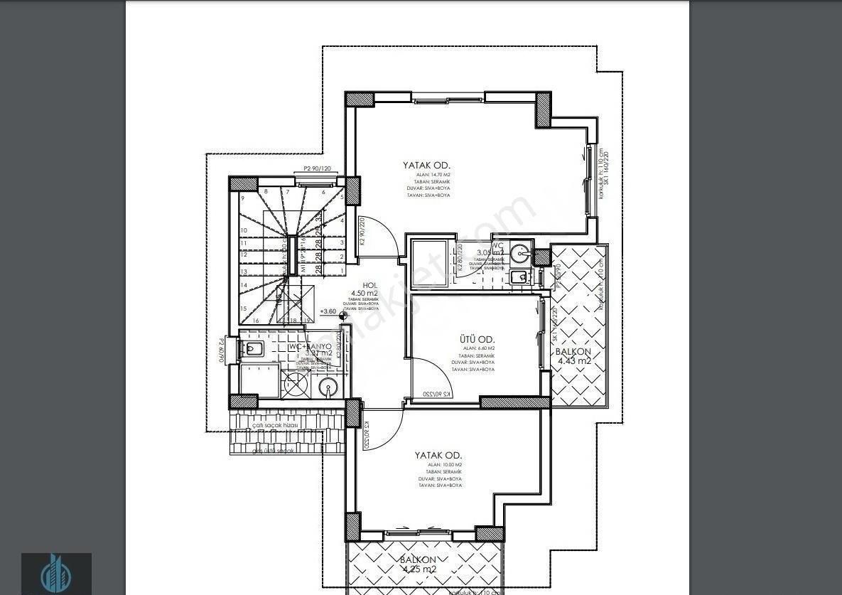 Muğla Marmaris Söğüt Köyünde 521 M2 Satılık Villa Ruhsatlı Arsa - Görsel 6