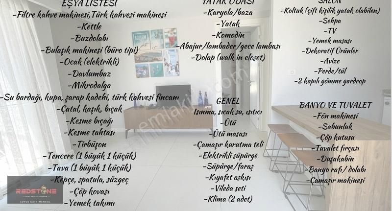 Bodrum Gümbet Denize Sıfır Satılık Residence GÜMBET 1+1 EŞYALI SATILIK REZİDANS