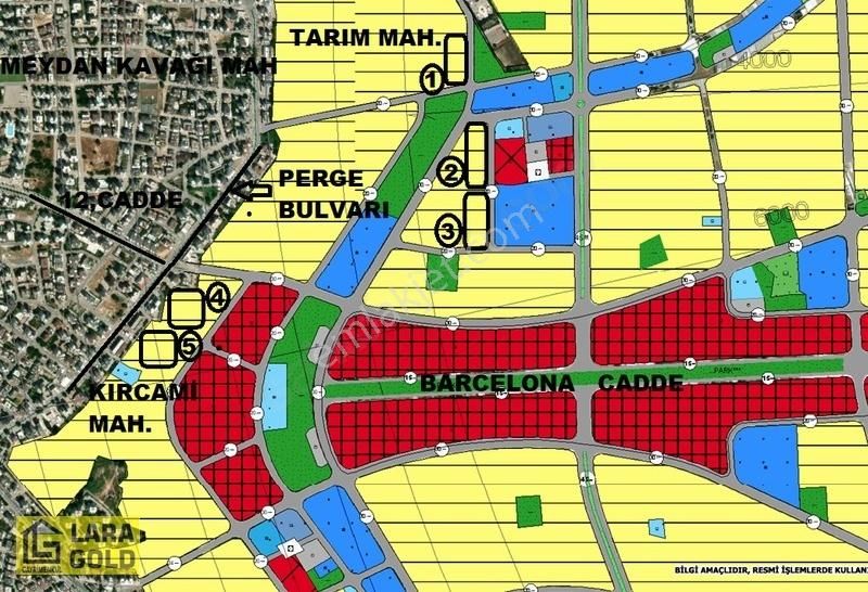 Muratpaşa Kırcami Satılık Konut İmarlı KIRCAMİDE PERGE BULVARINA YAKIN SATILIK ARSA HİSSESİ