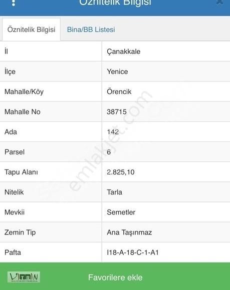 Yenice Örencik Köyü Satılık Tarla ÖRENCİKTE İMARA BİTİŞİK KÖY İÇİ 2825 M2 YATIRIM FIRSATI